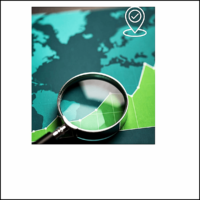 Website audit logo with analytics growth chart and verification checkmarks